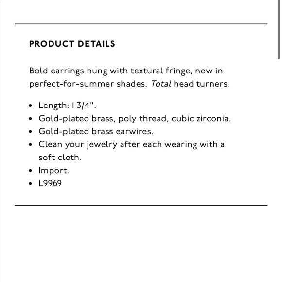 Madewell | Arc Wire Fringe Statement Earri… - Picture 6 of 6